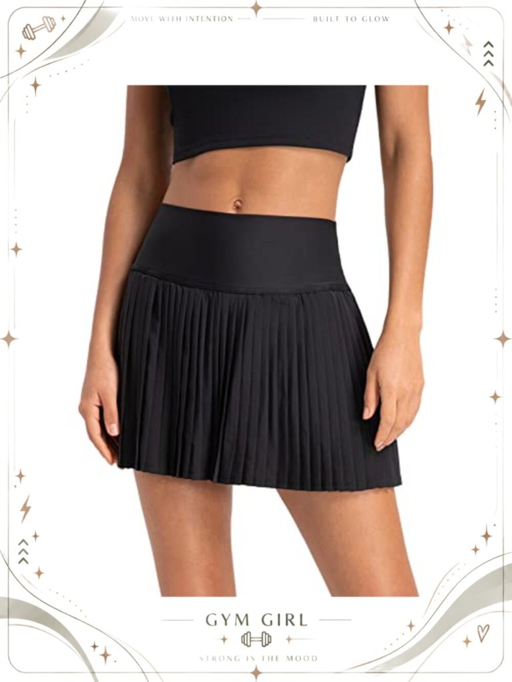 Pleated Tennis Athletic Running Mini Skort with Liner Shorts and Pockets